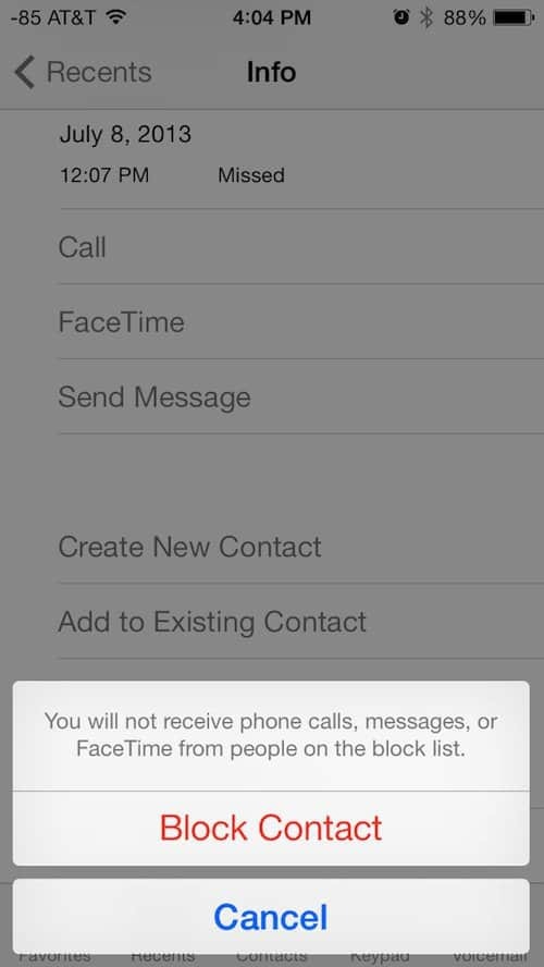 Apple iOS 7 bietet die Möglichkeit, unerwünschte Anrufe und Texte zu blockieren