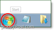 Klicken Sie auf das Windows 7-Startmenü