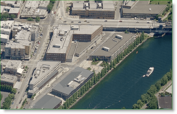 Bing Maps Vogelperspektive - Google HQ in Seattle - Fremont Wa