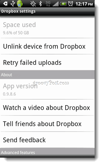 Android Dropbox deinstallieren