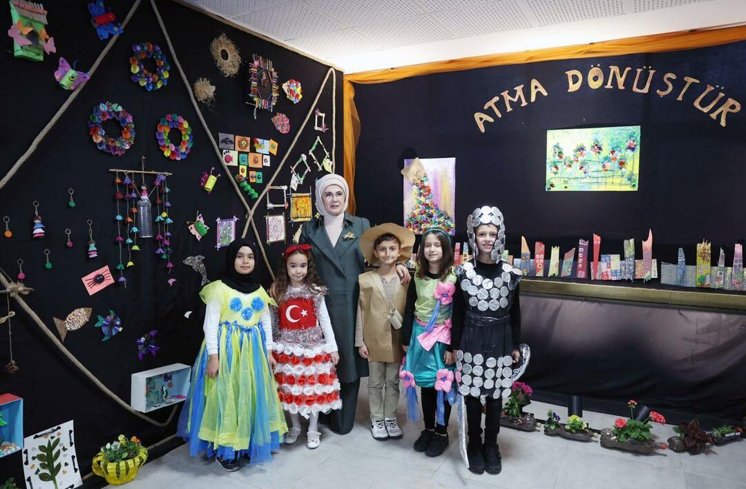 Emine Erdoğan besuchte die Ostim Primary School in Ankara