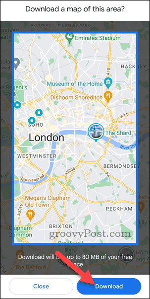 Laden Sie eine benutzerdefinierte Offline-Karte von Google Maps herunter
