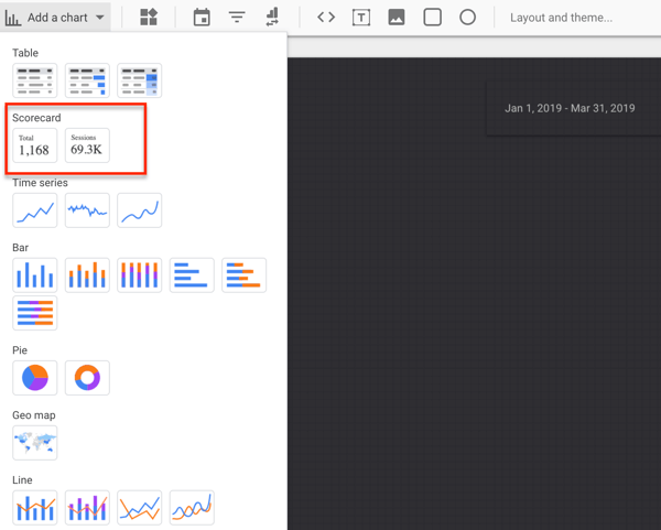 Verwenden Sie Google Data Studio, Schritt 17.