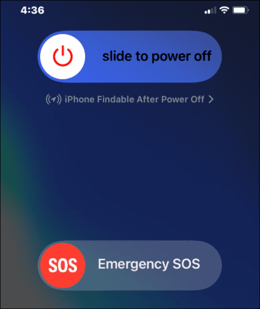 Notfall-SOS-Slider iPhone