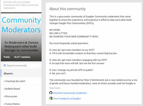 Beitrag zu Google + Community-Richtlinien