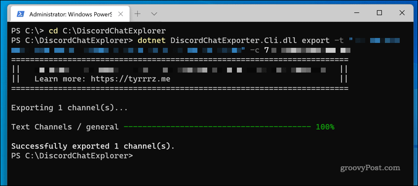 DiscordChatExplorer unter Windows 11 wird verwendet, um ein Server-Chat-Protokoll herunterzuladen