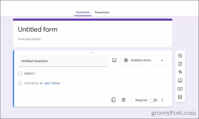 Google Form Standard