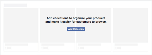 Sammlung hinzufügen, um Facebook-Shop-Produkte zu organisieren