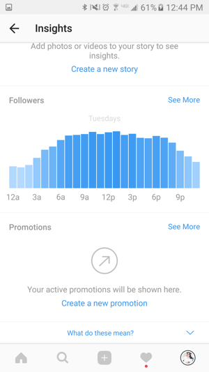 Verwenden Sie Instagram-Analysen, um Informationen zu Ihren Followern zu erhalten.