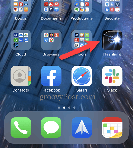 Drücken Sie lange auf ein Symbol auf dem iPhone-Startbildschirm