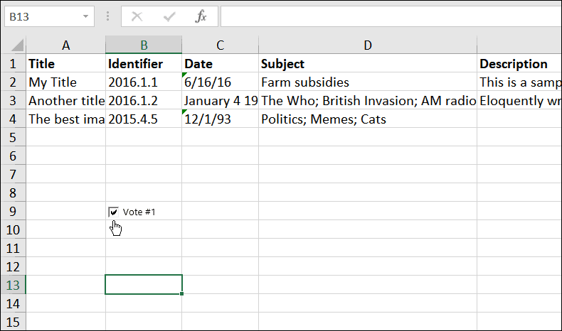 fügen Sie ein Kontrollkästchen in Microsoft Excel ein