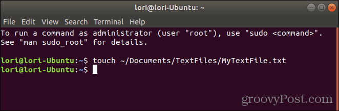 Verwenden Sie den Touch-Befehl unter Linux