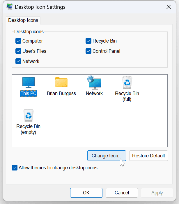 Passen Sie Windows 11-Systemsymbole an