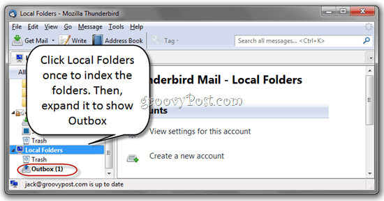 Löschen Sie nicht gesendete Nachrichten im Thunderbird-Postausgang