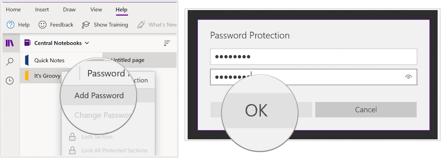 One Note Passwortschutz