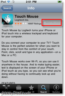 Installieren Sie die Logitech Touch Mouse auf dem iPhone