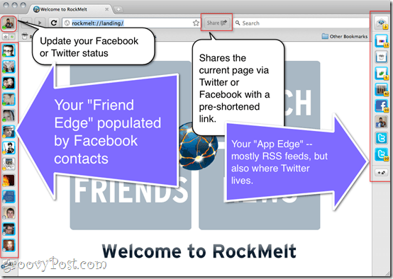 RockMelt Review - Social Media Webbrowser