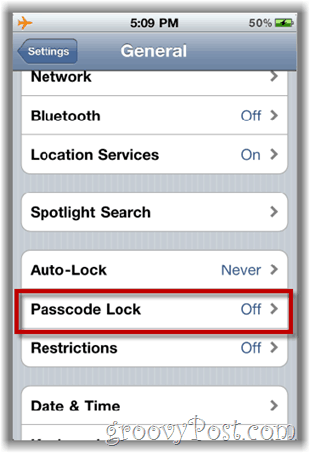 iphone - Klicken Sie auf Passcode-Sperre