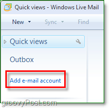 Hinzufügen eines E-Mail-Kontos zu Windows Live Mail