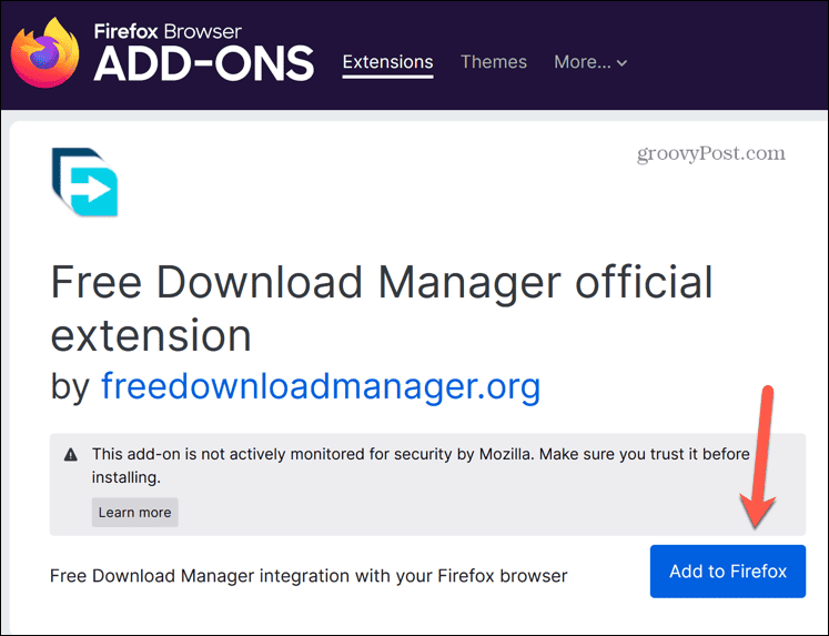 Kostenloses Download-Manager-Firefox-Add-on