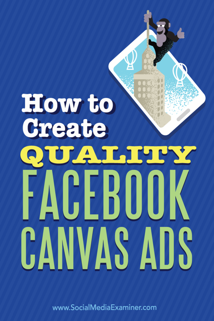Erstellen Sie hochwertige Facebook-Canvas-Anzeigen