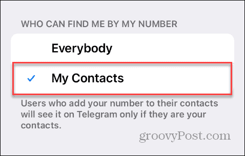 Finden Sie per Telefonnummer auf Telegram