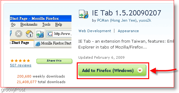 Laden Sie den IE Tab für Firefox herunter