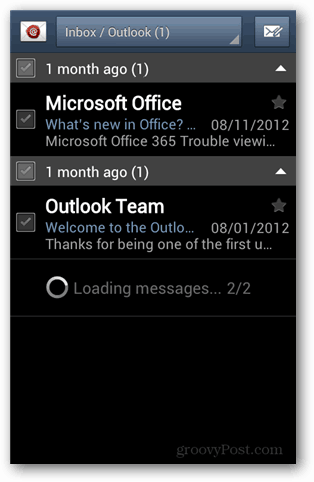 Outlook Account Android