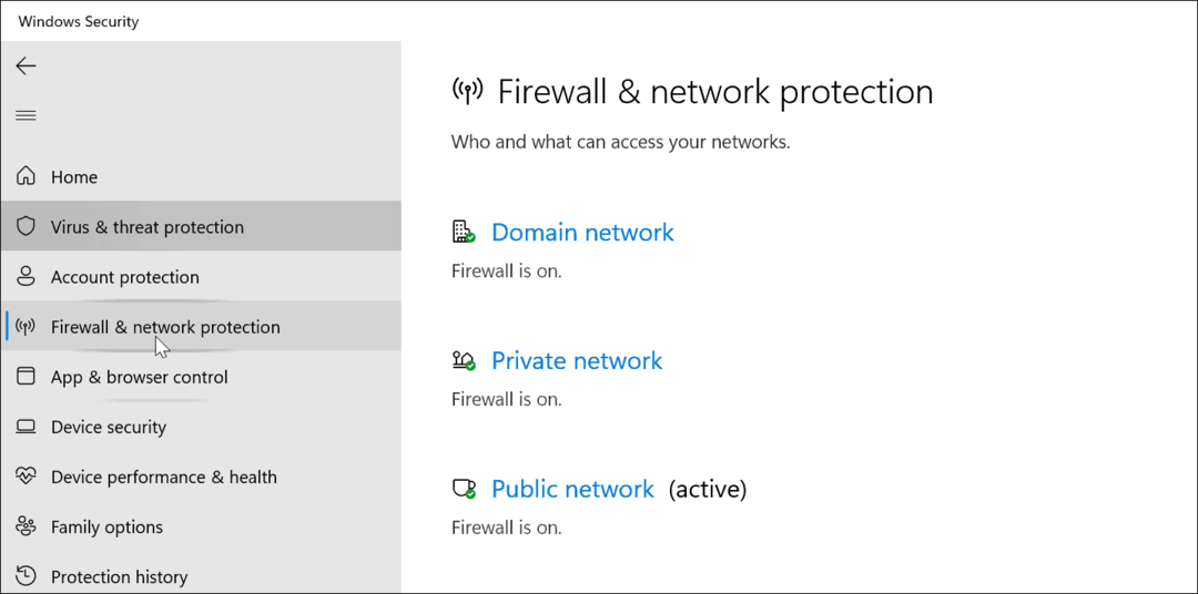 Firewall und Netzwerkschutz Windows Sicherheit Windows 11