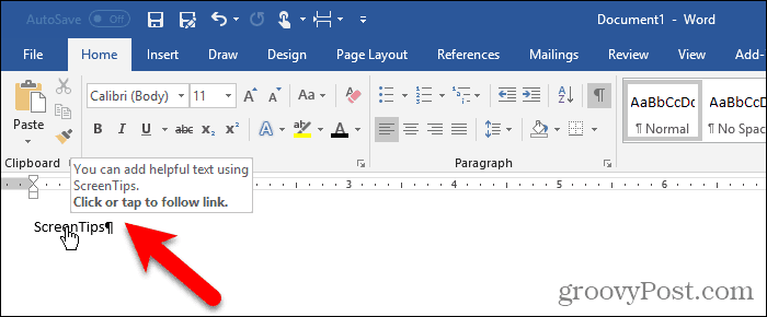 Lesezeichen ausgeblendet und keine Strg + Klick in QuickInfo in Word