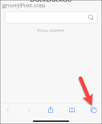Tippen Sie in Safari unter iOS auf die Registerkarte