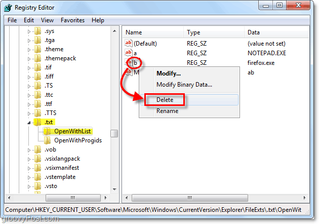 So entfernen Sie Programme aus dem Menü "Öffnen mit" in Windows 7