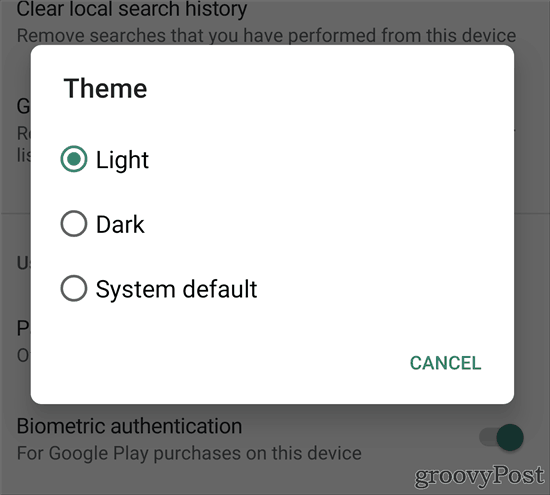 Google Play Store Dark Theme hell dunkel