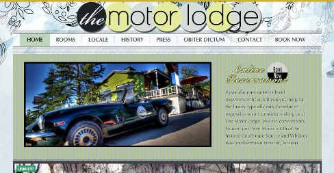 Website der Motor Lodge