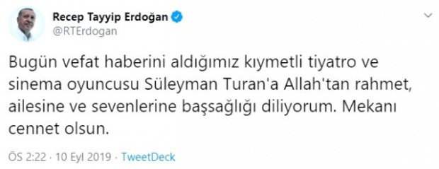 Recep Tayyip Erdoğan Beileid teilen