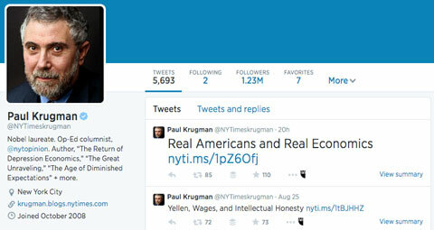 paul krugman twitter profil