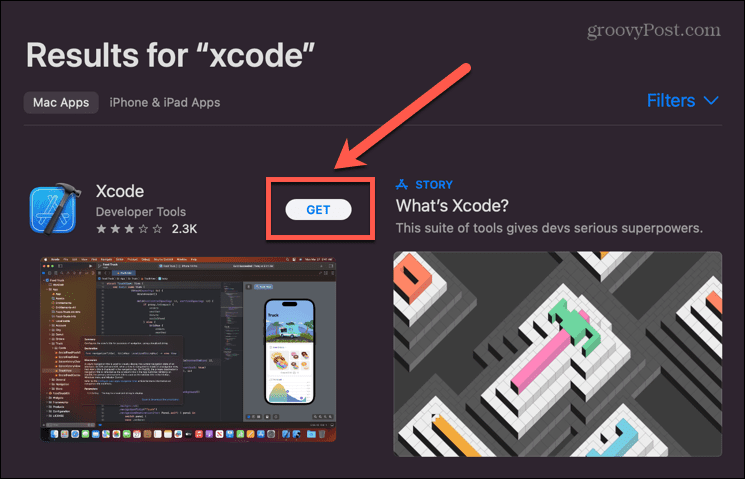 App Store Holen Sie sich Xcode
