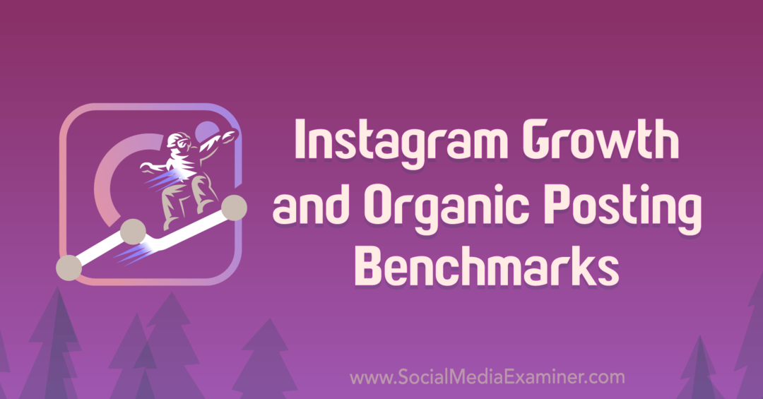 Instagram-Wachstum und organische Posting-Benchmarks von Michael Stelzner. 
