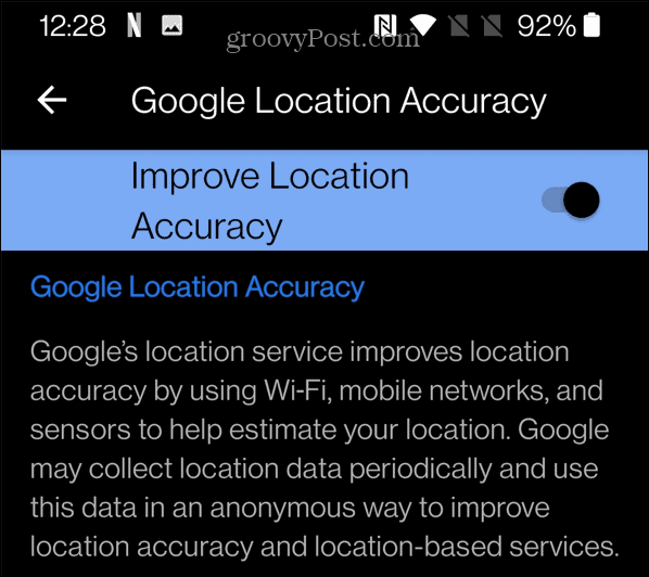 Google-Standortgenauigkeit