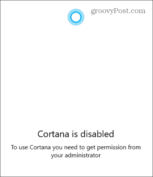 Cortana behindert