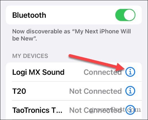 Ändern Sie den Bluetooth-Namen auf dem iPhone
