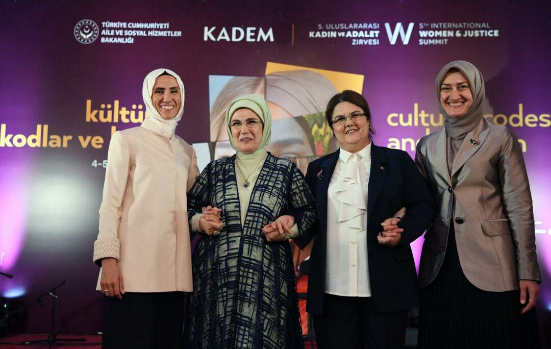 First Lady Erdoğan traf sich mit Kaoutar Krikou, Minister für nationale Solidarität, Familie und Frauenstatus von Algerien.