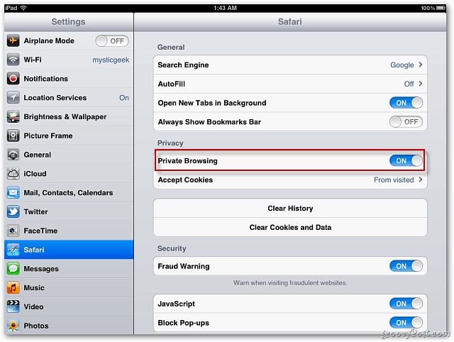 Apple iOS 5: Aktivieren Sie das private Surfen in Safari