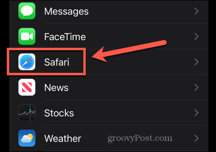 Safari-Einstellungen iphone