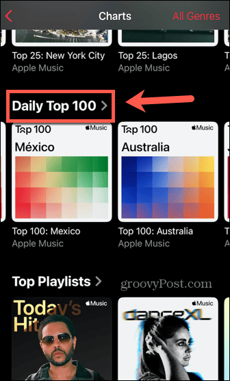 Apple Music Charts täglich Top 100