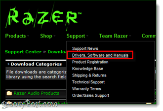 Razer Treibersoftware und Handbücher