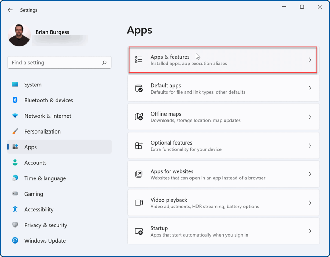 Einstellungen Apps und Funktionen Windows 11