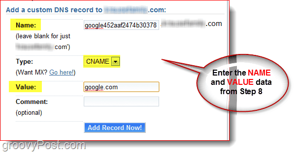 Verwalten Sie Ihren Domain-DNS unter Dreamhost.com CNAME