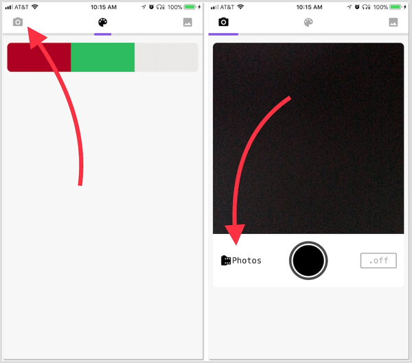Palette Cam App erhalten Hex-Codes