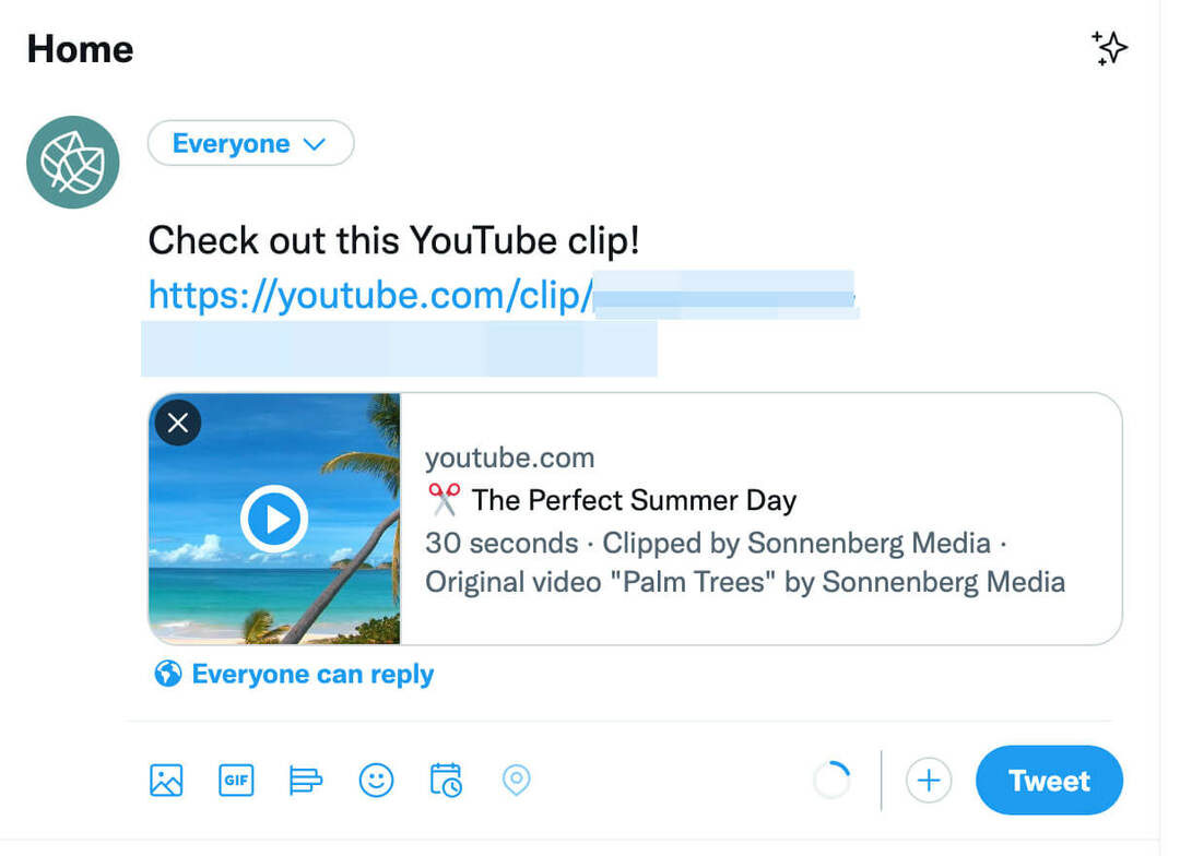 wie-erstelle-clips-youtube-teile-auf-anderen-sozialen-medienplattformen-twitter-neuer-tweet-schritt-17